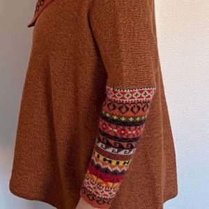 Brown Alpaca Peruvian Sweater size M/L